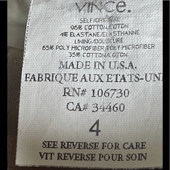 Vince Dressy Straight-leg crop beige trouser $295 - Picture 7 of 8